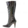 Stivali donna 1108 crepe vernice caffè