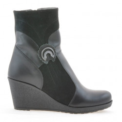 Stivaletti donna 3220 nero combinato