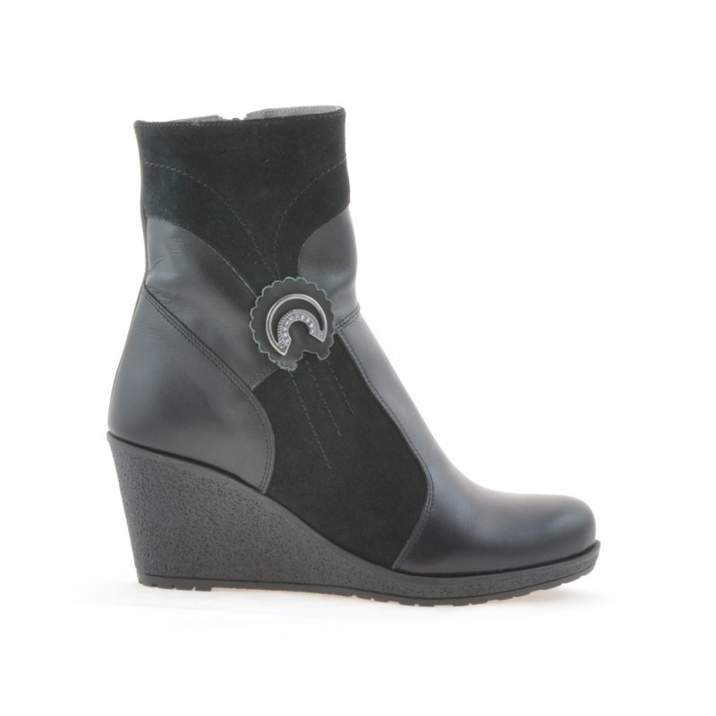 Stivaletti donna 3220 nero combinato