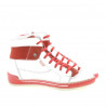 Stivaletti donna 258 bianco+rosso
