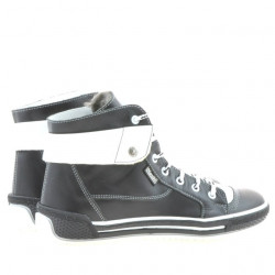 Stivaletti donna 258 nero+bianco