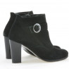 Stivaletti donna 1123 nero+nero antilope