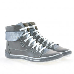 Stivaletti donna 258 grigio combinato