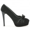 Scarpe eleganti da donna 1095 nero antilope+argento