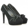 Scarpe eleganti da donna 1095 nero antilope+argento