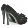 Scarpe eleganti da donna 1095 nero antilope+argento