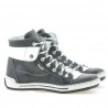Stivaletti donna 258 pelle nera+bianca