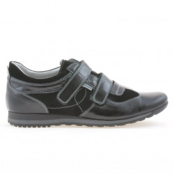 Scarpe sportive da uomo 712 vernice nera + velluto nero