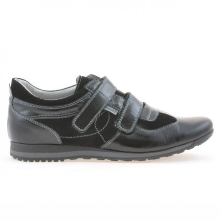 Scarpe sportive da uomo 712 vernice nera + velluto nero