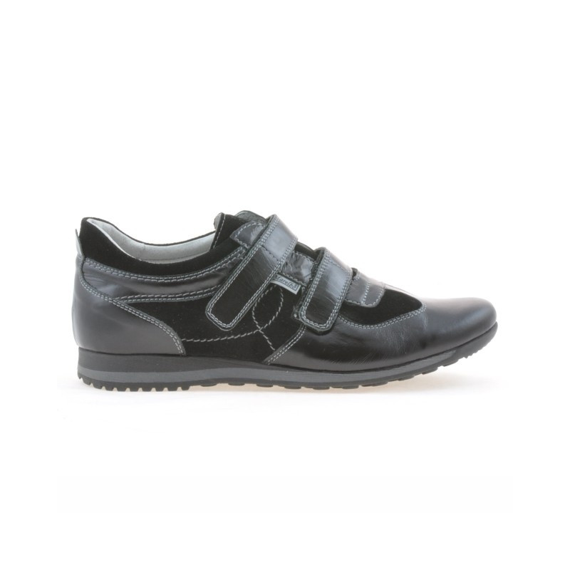 Scarpe sportive da uomo 712 vernice nera + velluto nero