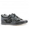 Scarpe sportive da uomo 712 vernice nera + velluto nero