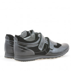 Scarpe sportive da uomo 712 vernice nera + velluto nero