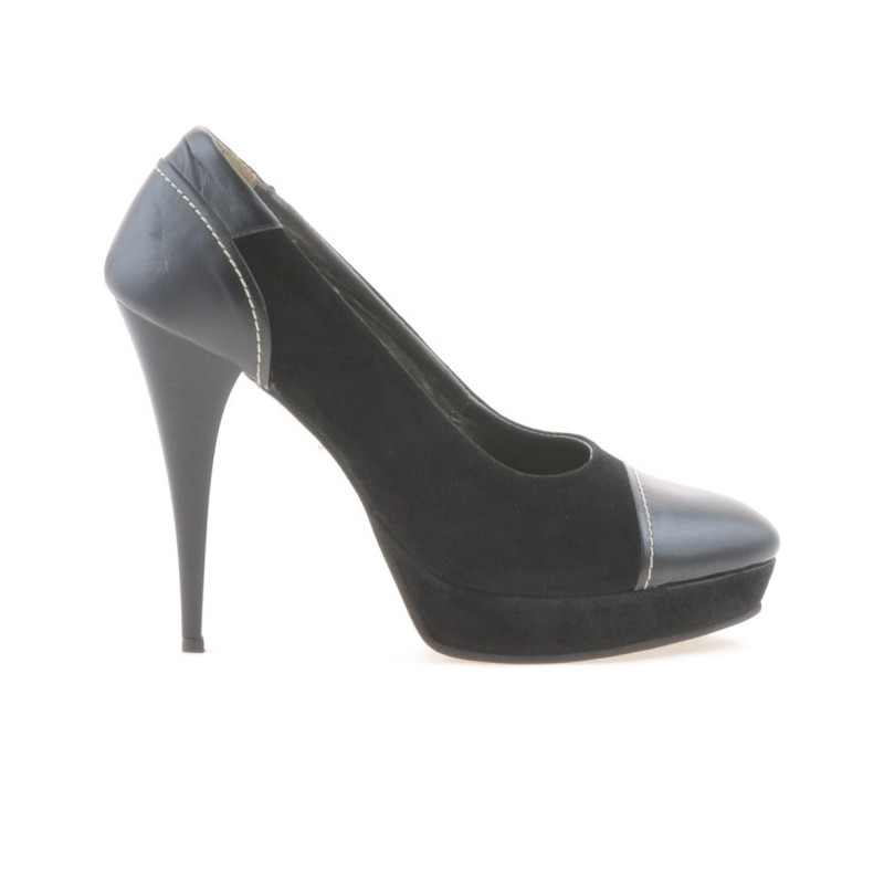Scarpe eleganti donna 1082 nero antilope combinato
