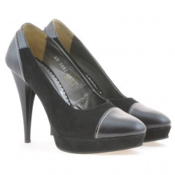 Scarpe eleganti donna 1082 nero antilope combinato