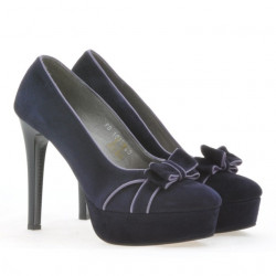 Scarpe eleganti donna 1095 indaco antilope+viola