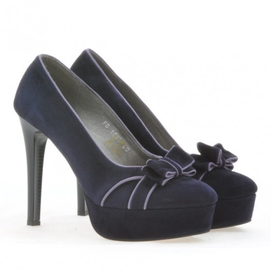 Scarpe eleganti donna 1095 indaco antilope+viola