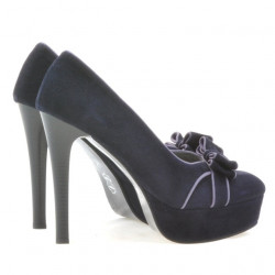 Scarpe eleganti donna 1095 indaco antilope+viola