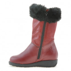 Stivaletti bimbo piccoli 24c bordeaux combinato