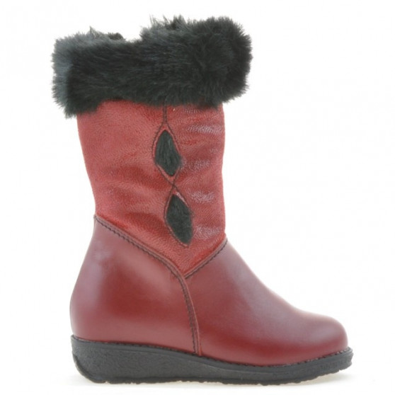 Stivaletti bimbo piccoli 24c bordeaux combinato