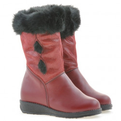 Stivaletti bimbo piccoli 24c bordeaux combinato