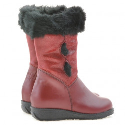 Stivaletti bimbo piccoli 24c bordeaux combinato
