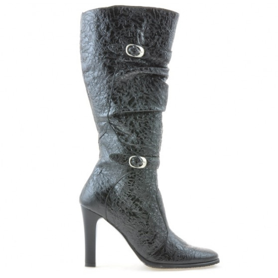 Stivali donna 008-2 crepe vernice nera
