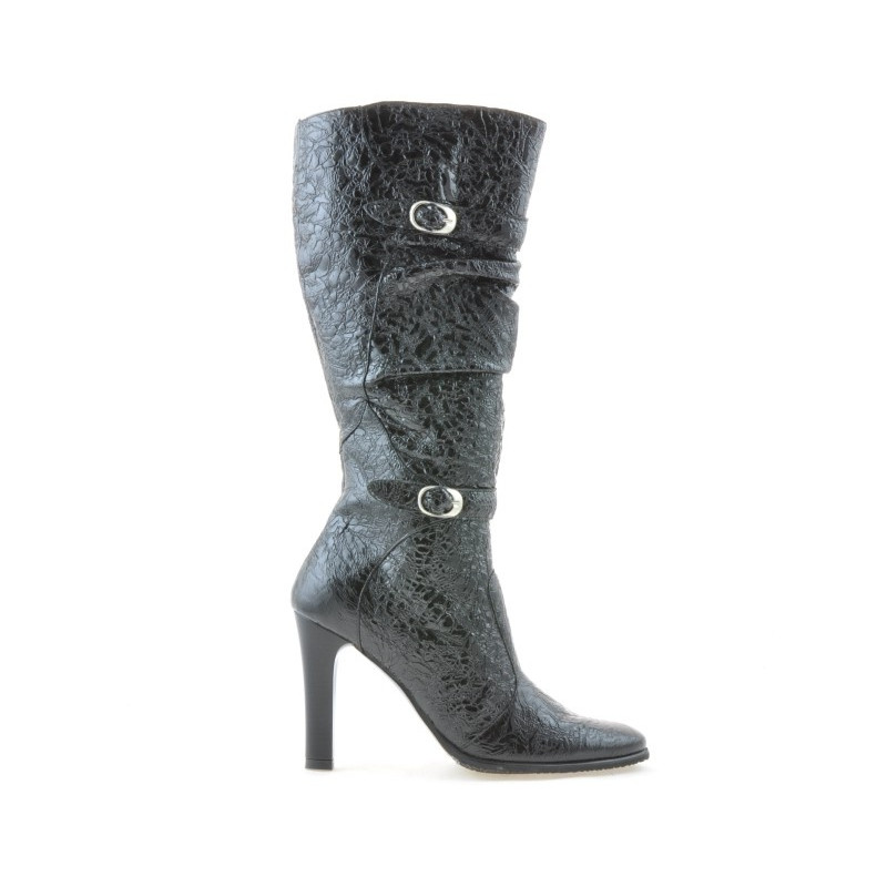 Stivali donna 008-2 crepe vernice nera