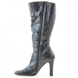 Stivali donna 008-2 crepe vernice nera