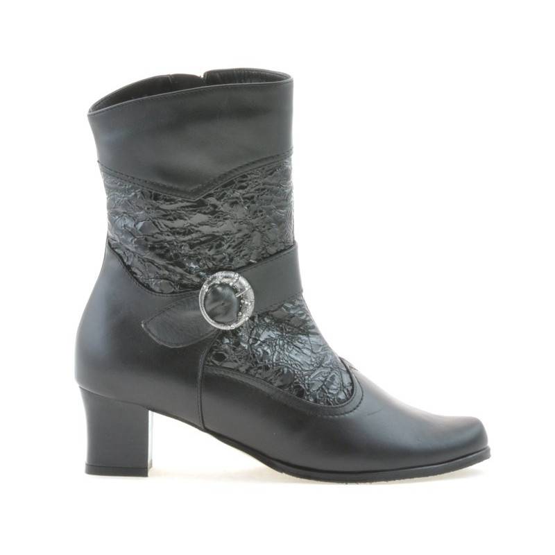 Stivaletti donna 1110 nero combinato