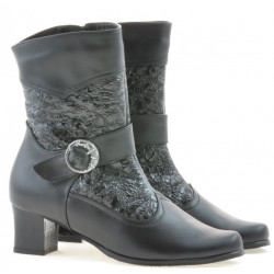 Stivaletti donna 1110 nero combinato