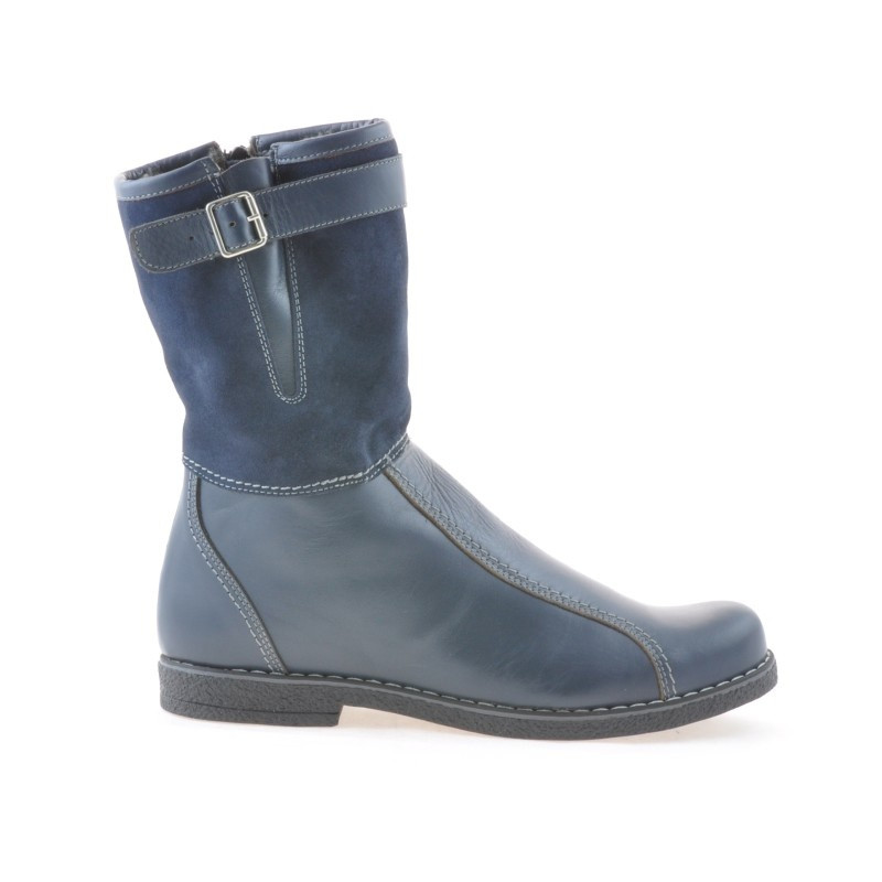 Stivaletti donna 3249 indaco combinato