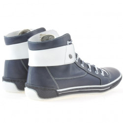 Stivaletti donna 258 biz indaco+bianco
