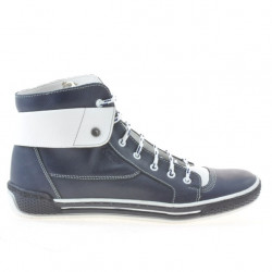 Stivaletti donna 258 biz indaco+bianco