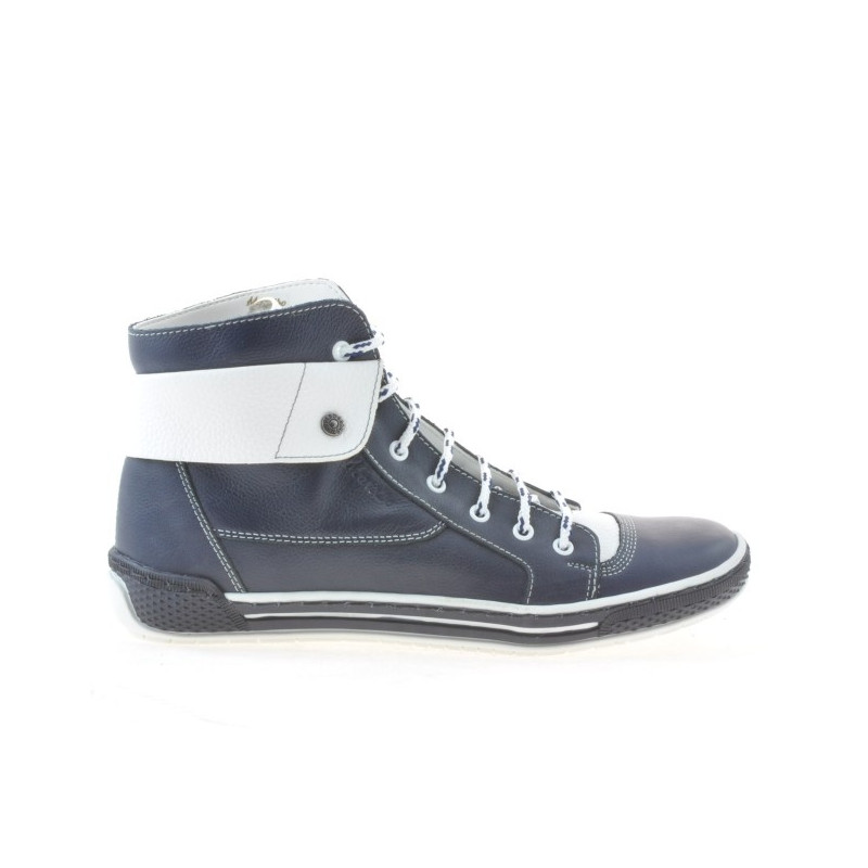 Stivaletti donna 258 biz indaco+bianco