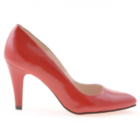 Scarpe eleganti donna 1234 vernice rossa satinata