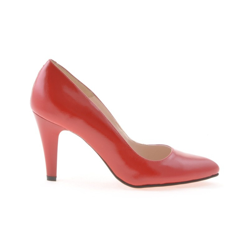 Scarpe eleganti donna 1234 vernice rossa satinata