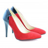 Scarpe eleganti donna 1230 rosso antilope combinato