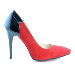 Scarpe eleganti donna 1230 rosso antilope combinato