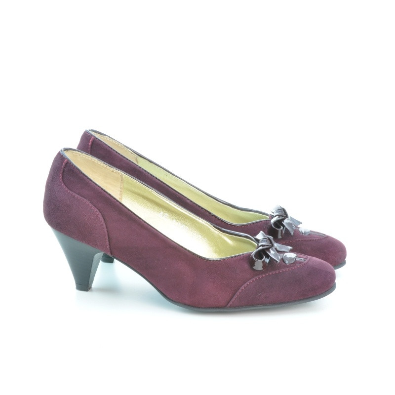 Scarpe eleganti donna 1064 bordeaux antilope