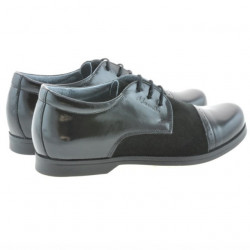 Scarpe per bambini 132 vernice nera + velluto nero
