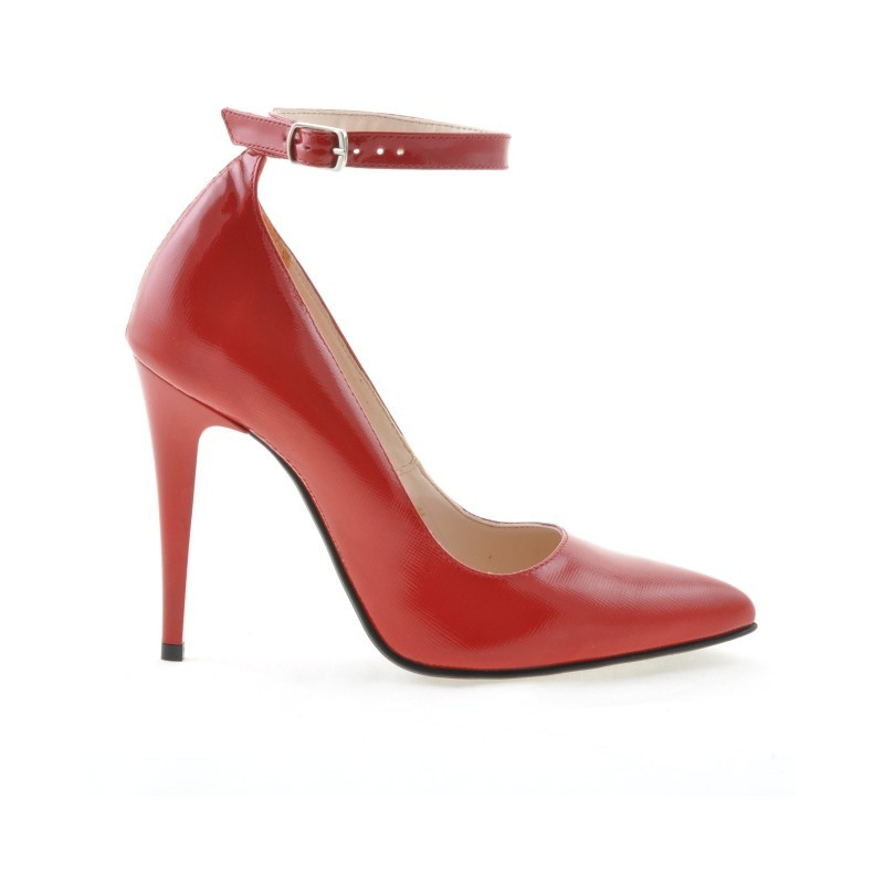 Scarpe eleganti donna 1247 vernice rosso satinato