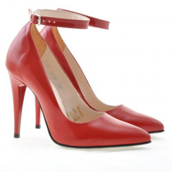 Scarpe eleganti donna 1247 vernice rosso satinato