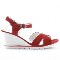 Sandali donna 5007 rosso velluto