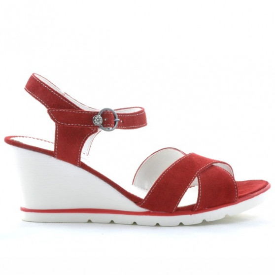 Sandali donna 5007 rosso velluto