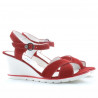 Sandali donna 5007 rosso velluto