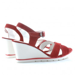 Sandali donna 5007 rosso velluto