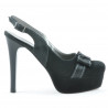 Sandali donna 1096 nero antilope combinato