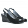 Sandali donna 5019 vernice nera + velluto nero