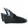 Sandali donna 5019 vernice nera + velluto nero