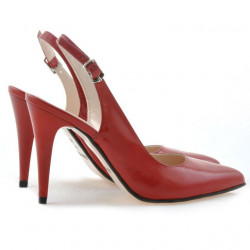 Sandali donna 1249 vernice rossa satinata